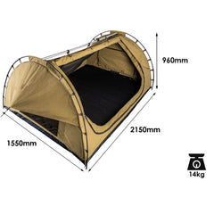 Double King Single Air Swag Camping Swags Dome Tent Free Standing Canvas Dome Hiking Deluxe