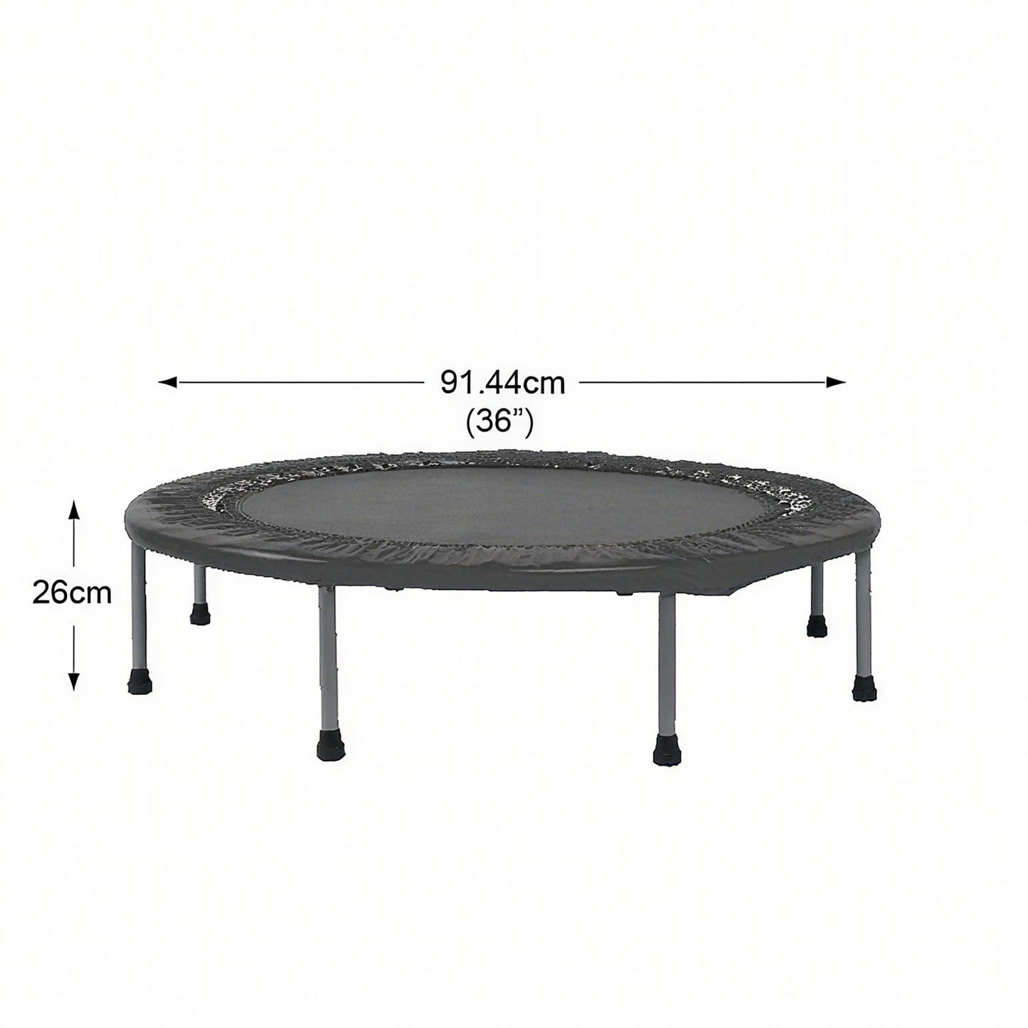 36" Mini Trampoline Jogger Rebounder Home Gym Workout Fitness Black