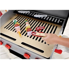 Wooden Kitchen Pretend Play BBQ Set Toy Kids Toddlers Cooking Home Children Food