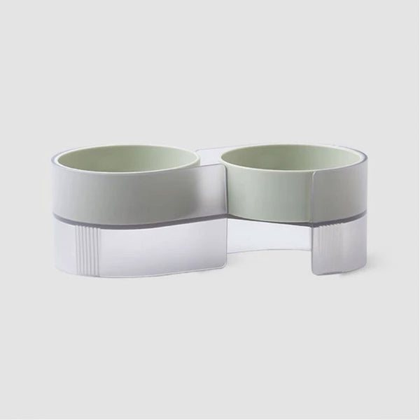Pidan Elevated Cat Dog Double Dual Feeding Raised Bowls Bowl Set Tilte