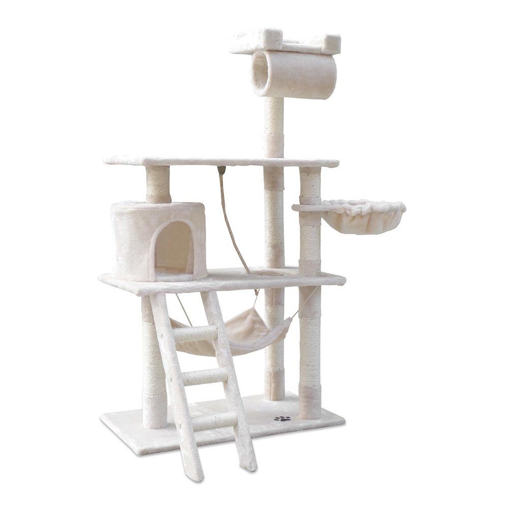 Cat Tree Scratching Post Scratcher Tower Toys Condo House Wood Furniture Bed Stand
