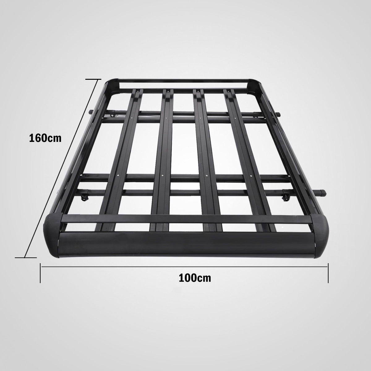 1.6M Aluminium Alloy Car 4WD 4x4 Roof Rack Basket Cargo Luggage Carrier Box Bar Black