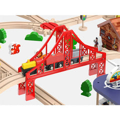 141pc Wooden Train Tracks Rail Children Pretend Play Set Toy Kids Toddler Thomas