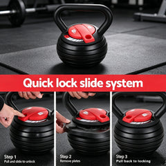 18kg Adjustable Kettlebell Set Portable Kettle Bell Weight Lifting Dumbbells