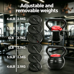18kg Adjustable Kettlebell Set Portable Kettle Bell Weight Lifting Dumbbells
