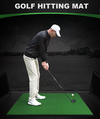 150 x 150cm Portable Golf Mat Practice Training Hitting Putting Chipping Turf Driving Range Aid Tee Pad