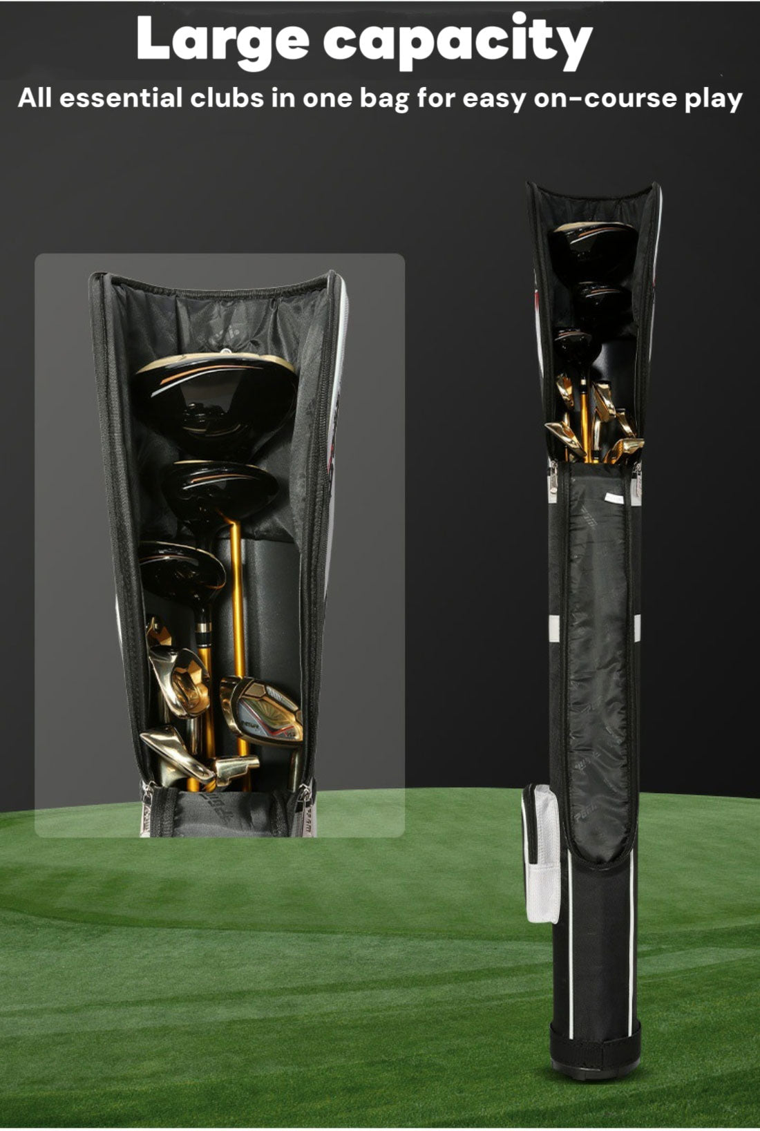 Lightweight Portable Golf Cart Gun Bag Club Carry Organizer Travel Case Storage