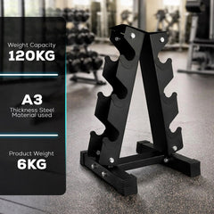 3 Pair Tier Dumbbells Rack Dumbbell Stand Storage Racking Home Gym Equipment