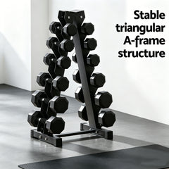 6 Pair Tier Dumbbells Rack Dumbbell Stand Storage Racking Home Gym Equipment