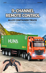 Huina 1/18 RC Remote Control Semi Container Truck Hauler Trailer Lorry Kids Boys Gift