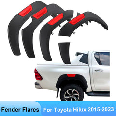 Front Rear Fender Flares for Toyota Hilux 2015-2021 2022 2023 SR/SR5 Wheel Arch - red