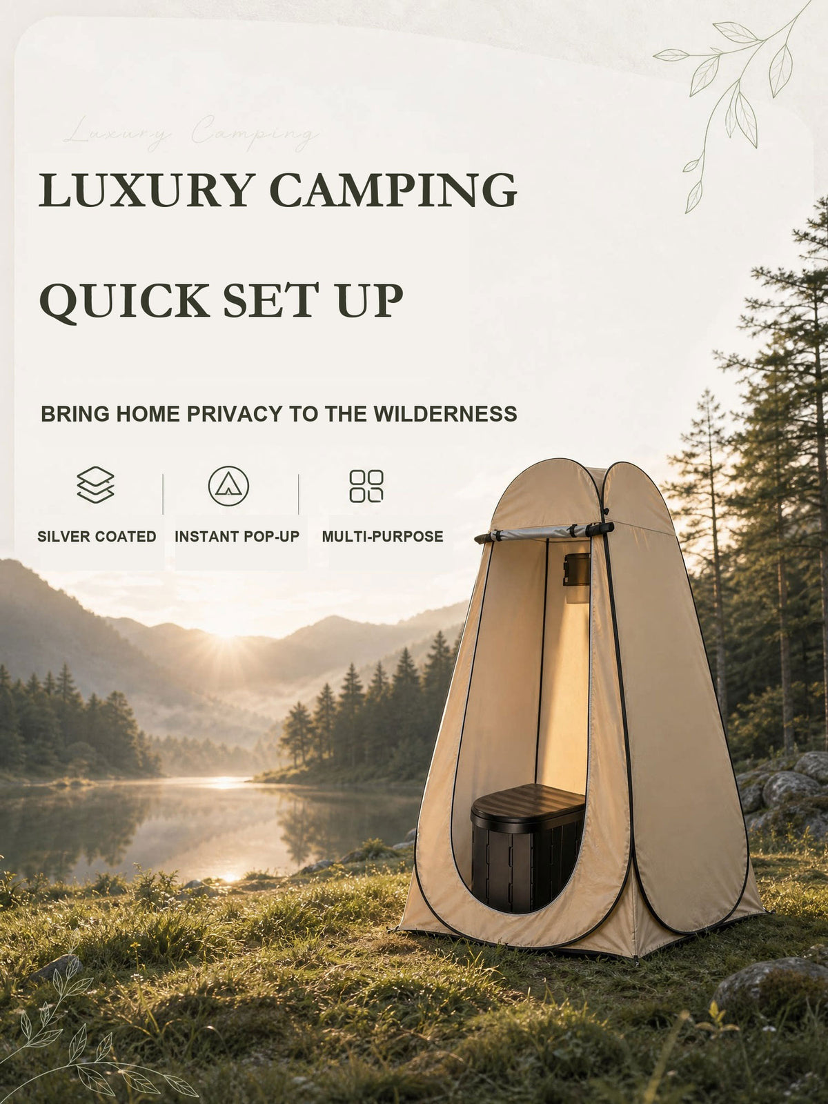 Pop Up Shower Portable Privacy Tent Camping Outdoor Changing Room Toilet Shelter