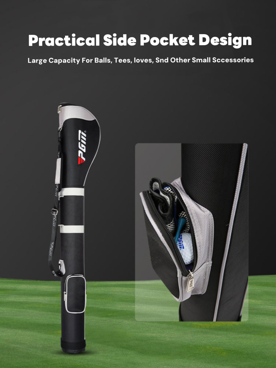 Lightweight Portable Golf Cart Gun Bag Club Carry Organizer Travel Case Storage