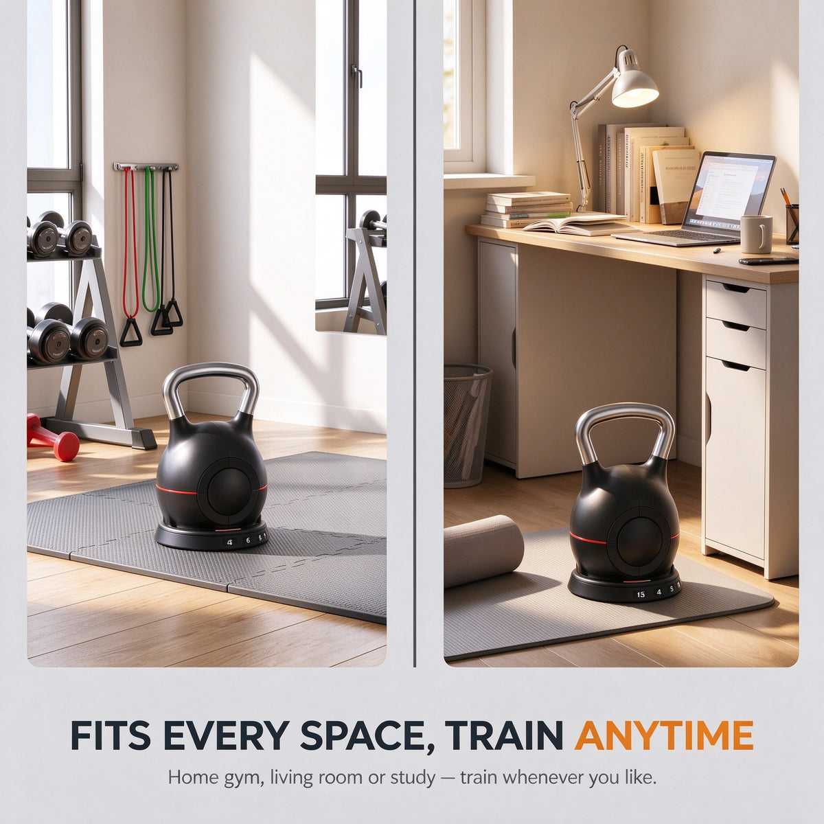 10kg Adjustable Kettlebell 7 in 1 Quick Weight Change Selection Home Gym Fitness Training