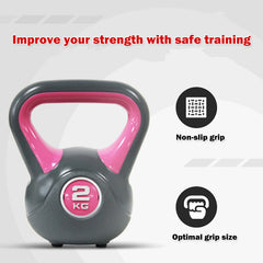 2KG Kettlebell Set Weight Lifting Bench Dumbbells Kettle Bell Kettlebells Gym Home Multicolor