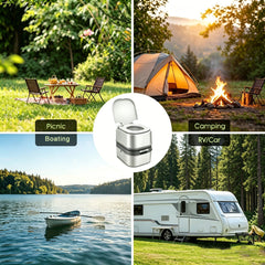 24L Outdoor Portable Camping Travel Toilet Flushable Potty Caravan Boating Mobile