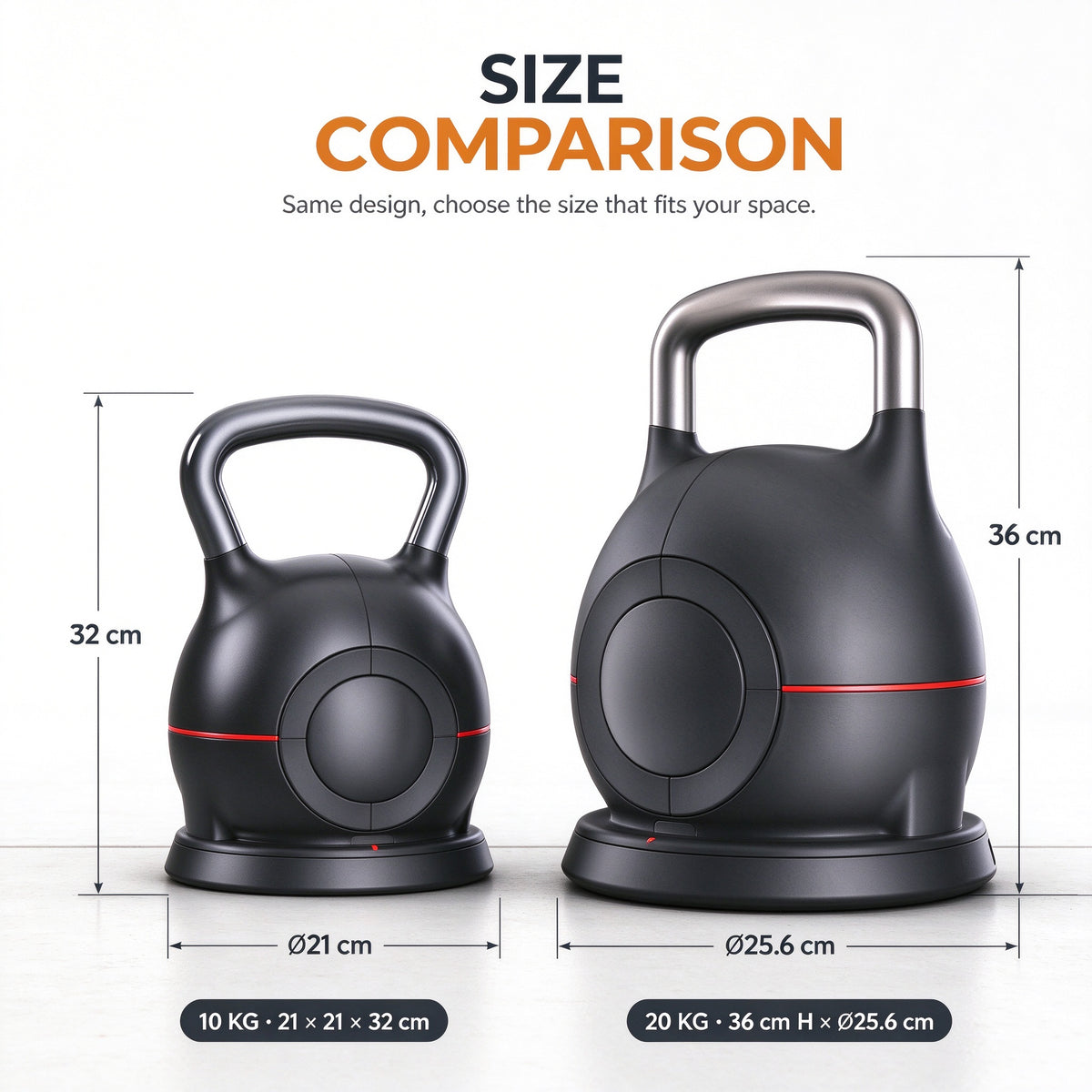 10kg / 20kg Adjustable Kettlebell 7 in 1 Quick Weight Change  Home Gym Fitness