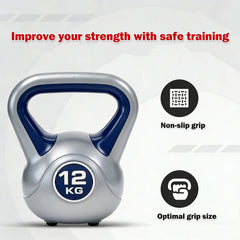 12KG Kettlebell Set Weight Lifting Bench Dumbbells Kettle Bell Kettlebells Gym Home Multicolor