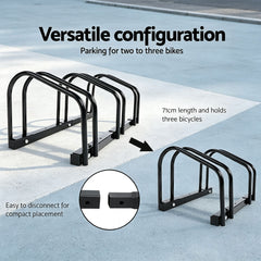 3 Bike Stand Rack Bicycle Floor Parking Holder Cycling Instant Storage Portable