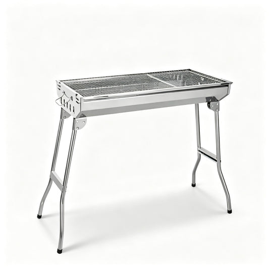 Portable Stainless Steel Charcoal BBQ Grill Foldable Outdoor Camping Barbecue Large