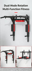Multi Wall Mounted Adjustable Knee Raise Chin Pull Up Bar Dip Station Home Gym S
