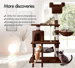 Cat Tree Scratching Post Scratcher Tower Toys Condo House Wood Furniture Bed Stand