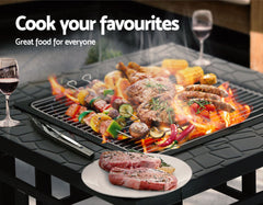 Portable 3IN1 Fire Pit BBQ Charcoal Grill Outdoor Fireplace Patio Garden Heater