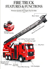 Huina 1:18 RC Remote Control Fire Engine Rescue Truck Toy Car Gift Water Cannon