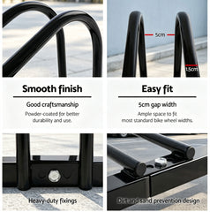 3 Bike Stand Rack Bicycle Floor Parking Holder Cycling Instant Storage Portable