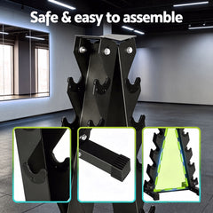 6 Pair Tier Dumbbells Rack Dumbbell Stand Storage Racking Home Gym Equipment