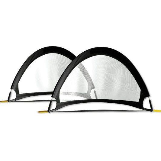 2 x SOCCER FOOTBALL GOAL 180CM POP UP GOALS PORTABLE ELITE