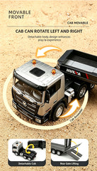 Huina 1:24 RC Tractor Semi Truck Flatbed Trailer 9CH Remote Control Toy Car Kid