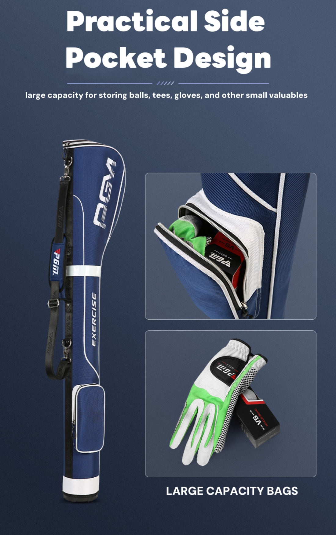 Lightweight Portable Golf Cart Gun Bag Club Carry Organizer Travel Case Storage