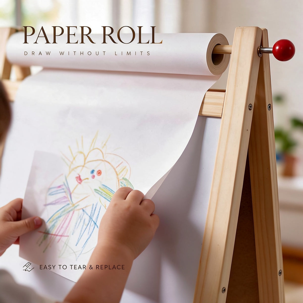 Wooden Kids Double Sided Art Easel Chalkboard Whiteboard Magnetic Drawing Board