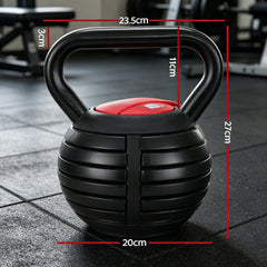 18kg Adjustable Kettlebell Set Portable Kettle Bell Weight Lifting Dumbbells