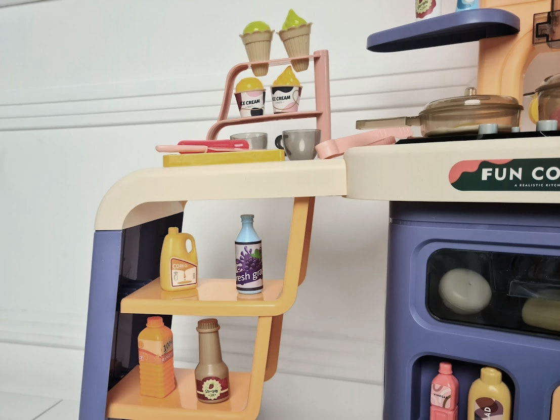 Kids Pretend Role Play Toy Kitchen Cooking Children Toddler Food Cookware Set