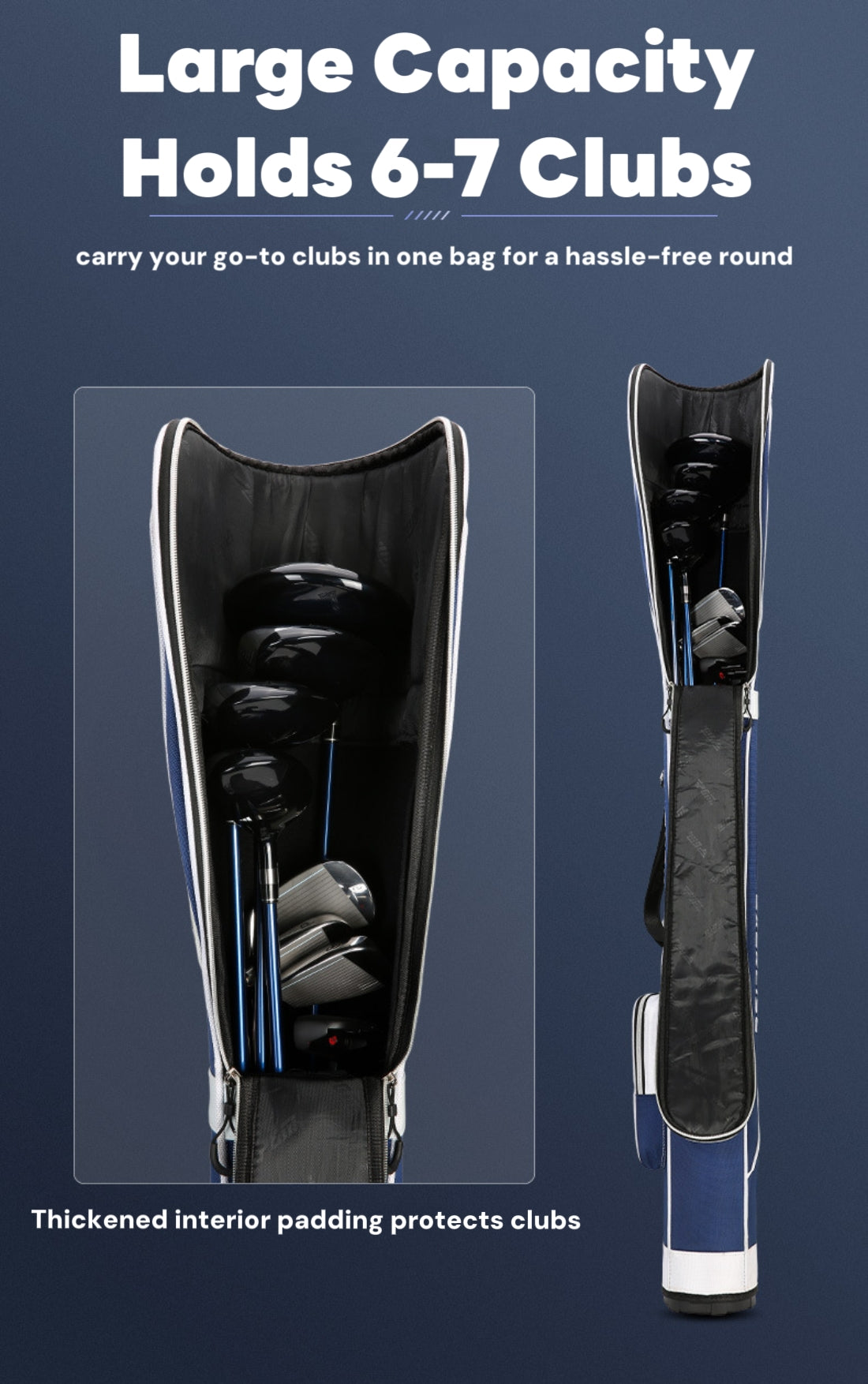 Lightweight Portable Golf Cart Gun Bag Club Carry Organizer Travel Case Storage