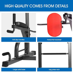 Push Pull Chin Up Bar Power Tower Station Press Gym Equipment Fitness Weight Bench