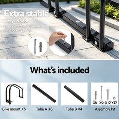 Bike Stand Rack 1-6 Storage Bicycle Parking Cycling Floor Holder Portable Garage