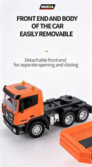HUINA 1/18 Remote Control Semi Trailer Flated Truck Excavator Construction Kid RC Toy