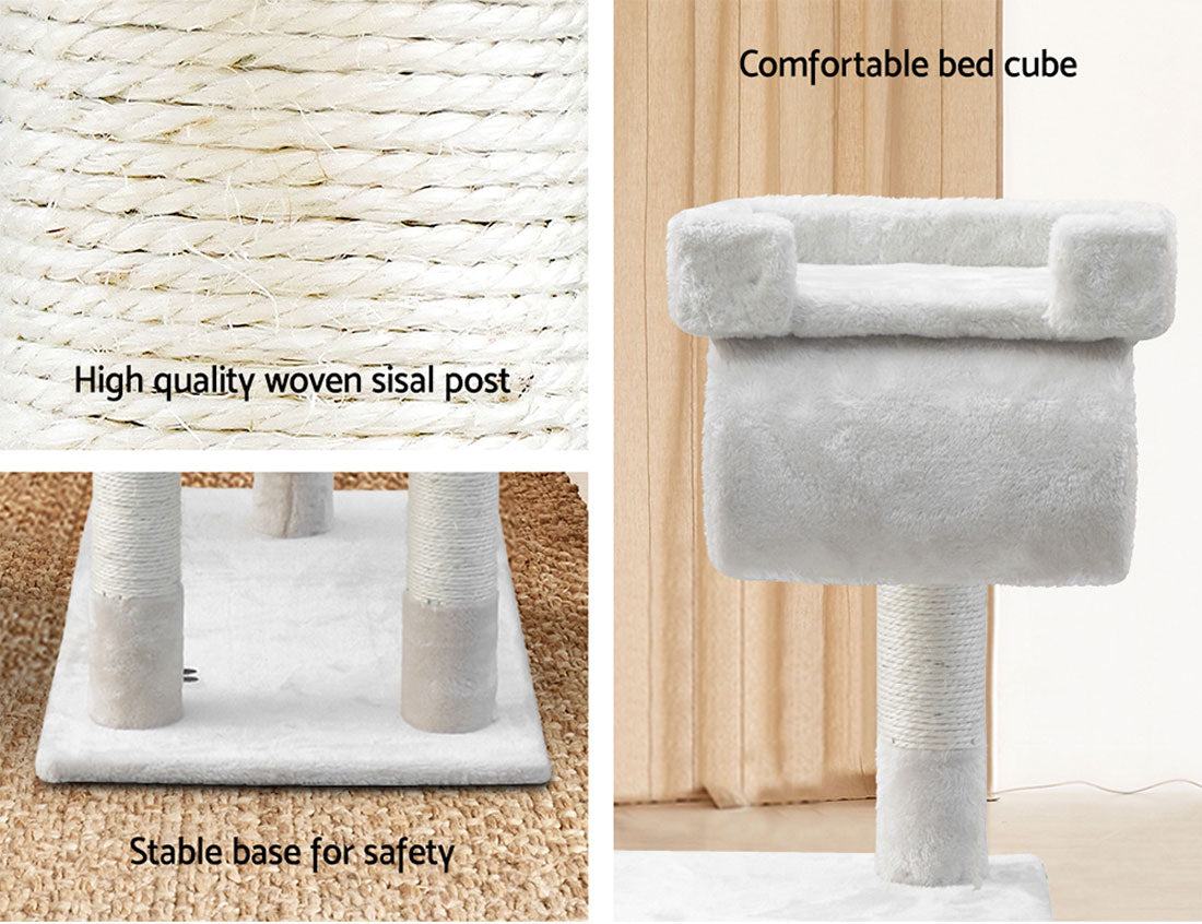Cat Tree Scratching Post Scratcher Tower Toys Condo House Wood Furniture Bed Stand