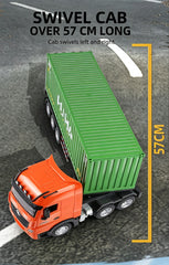 Huina 1/18 RC Remote Control Semi Container Truck Hauler Trailer Lorry Kids Boys Gift