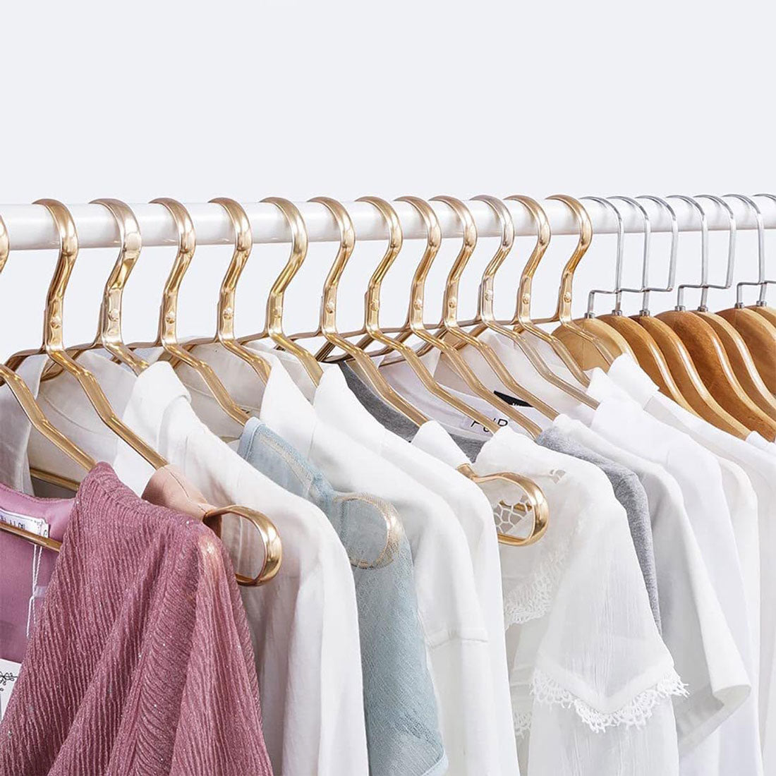 Heavy Duty Portable Clothes Garment Hanging Rack Shoe Storage Shelf Organizer Hanger Dryer - white