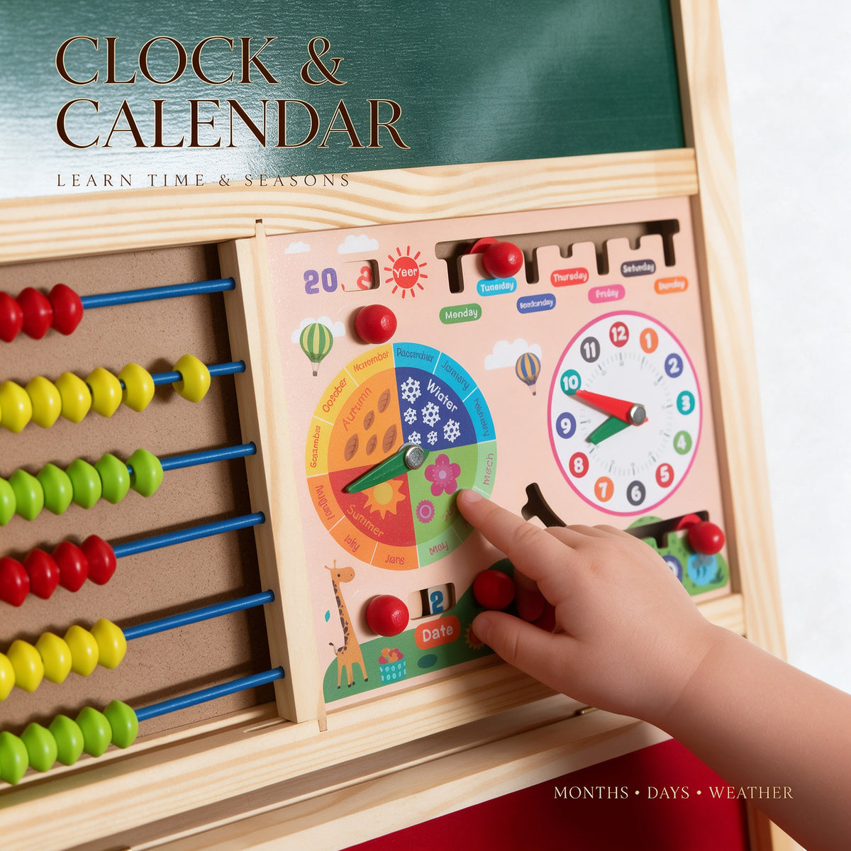 Wooden Kids Double Sided Art Easel Chalkboard Whiteboard Magnetic Drawing Board