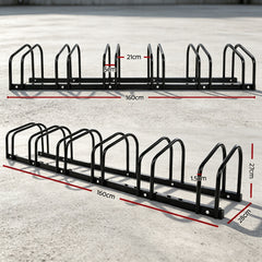 6 Bike Stand Rack Bicycle Floor Parking Holder Cycling Instant Storage Portable