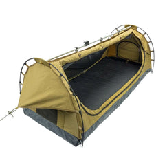 King Single Air Swag Camping Swags Dome Tent Free Standing Canvas Dome Hiking Deluxe