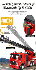 Huina 1:18 RC Remote Control Fire Engine Rescue Truck Toy Car Gift Water Cannon