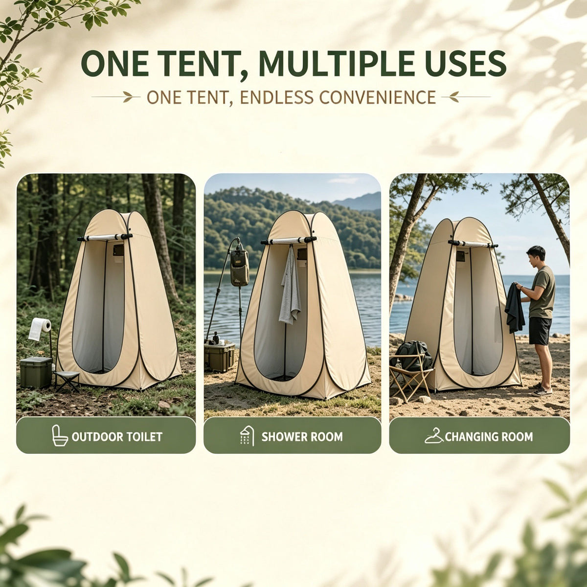 Pop Up Shower Portable Privacy Tent Camping Outdoor Changing Room Toilet Shelter