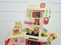 Kids Pretend Role Play Toy Kitchen Cooking Children Toddler Food Cookware Set