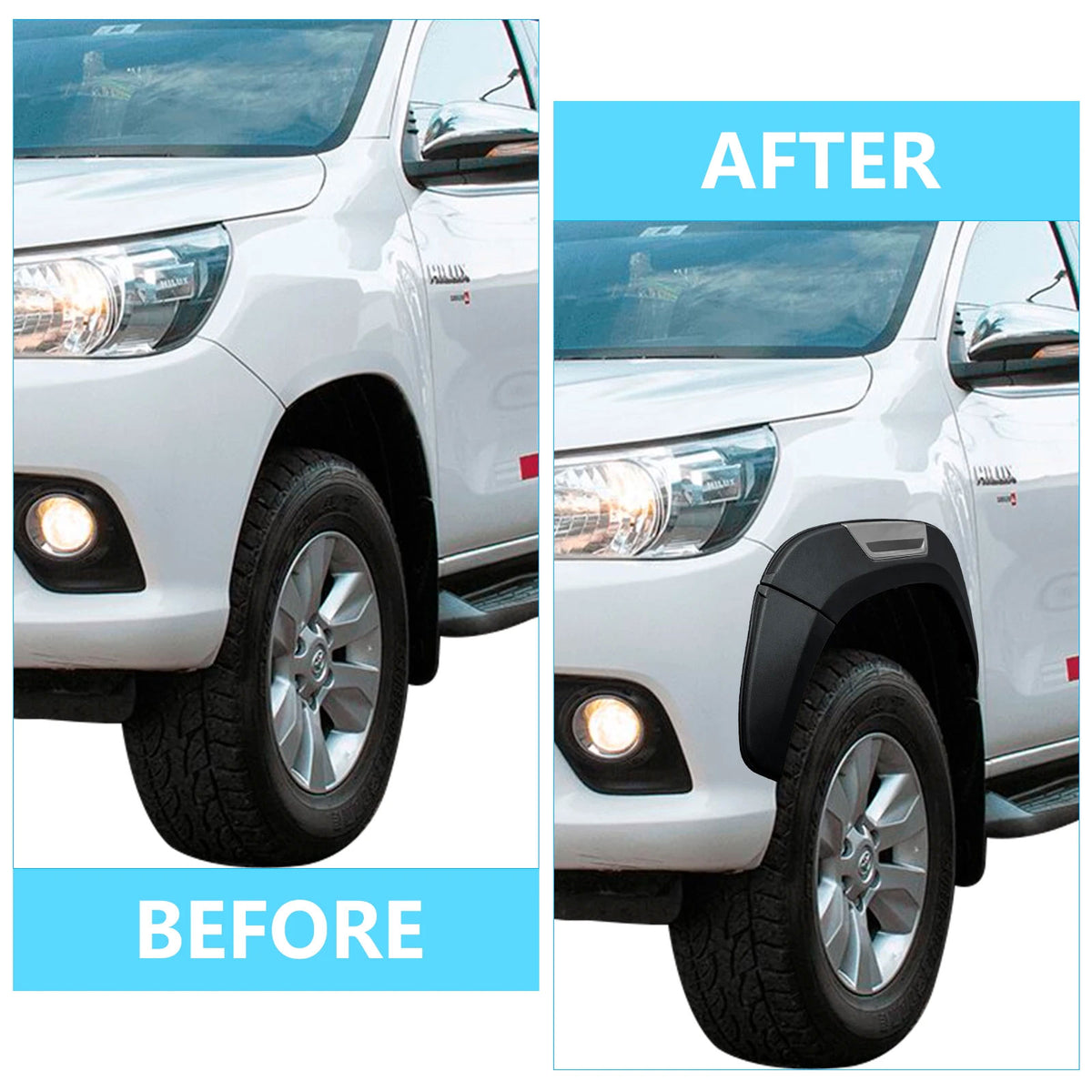 Front Rear Fender Flares for Toyota Hilux 2015-2021 2022 2023 SR/SR5 Wheel Arch